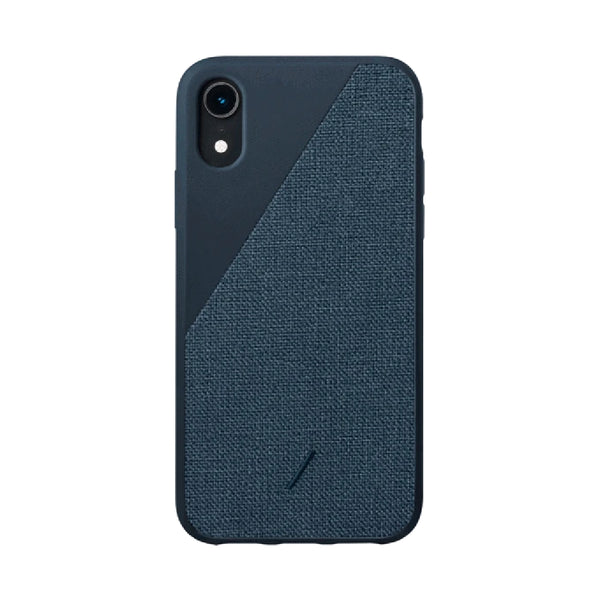Native Union CLIC CANVAS iPhone XR Case in Navy - A Mobile City