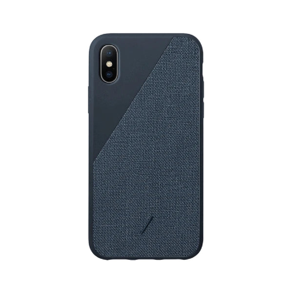 Native Union CLIC CANVAS iPhone XS Case in Navy - A Mobile City
