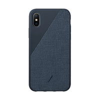 Native Union CLIC CANVAS iPhone XS Max Case in Navy - A Mobile City