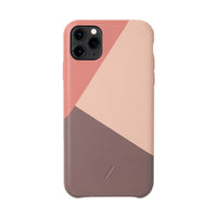 Native Union CLIC MARQUETRY Leather Color-block Case for iPhone 11 Pro Max - Rose - A Mobile City