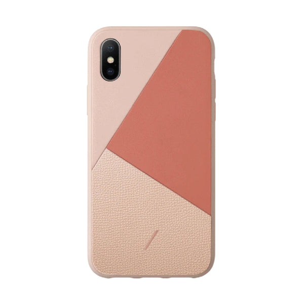 Native Union CLIC MARQUETRY Leather Color-block Case for iPhone Xs Max - Rose - A Mobile City